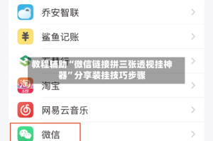 教程辅助“微信链接拼三张透视挂神器”分享装挂技巧步骤