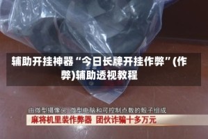 辅助开挂神器“今日长牌开挂作弊”(作弊)辅助透视教程