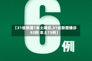 【31省新增1本土确诊,31省新增确诊92例 本土73例】