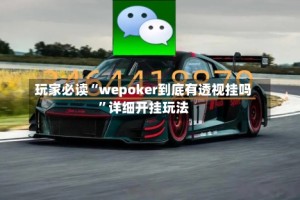玩家必读“wepoker到底有透视挂吗”详细开挂玩法