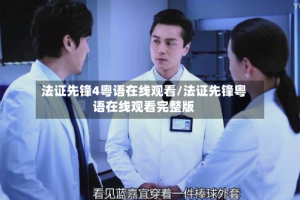 法证先锋4粤语在线观看/法证先锋粤语在线观看完整版