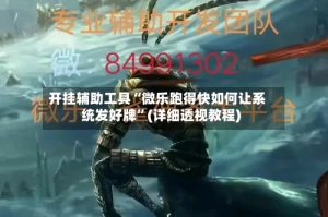 开挂辅助工具“微乐跑得快如何让系统发好牌”(详细透视教程)