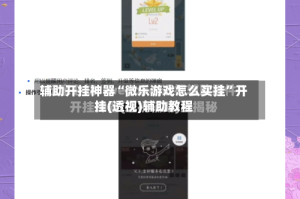辅助开挂神器“微乐游戏怎么买挂”开挂(透视)辅助教程