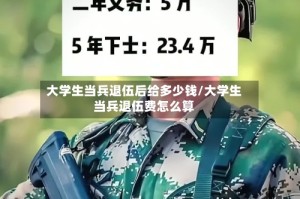 大学生当兵退伍后给多少钱/大学生当兵退伍费怎么算
