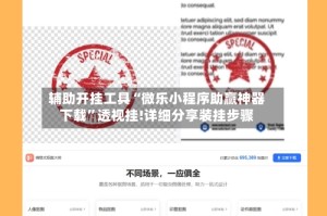 辅助开挂工具“微乐小程序助赢神器下载”透视挂!详细分享装挂步骤