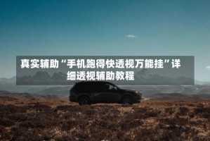 真实辅助“手机跑得快透视万能挂”详细透视辅助教程