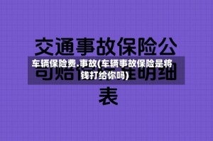 车辆保险费.事故(车辆事故保险是将钱打给你吗)