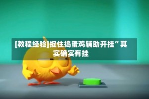[教程经验]捉住捣蛋鸡辅助开挂”其实确实有挂