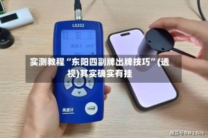 实测教程“东阳四副牌出牌技巧”(透视)其实确实有挂