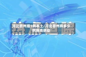 河北晋州增1例本土/河北晋州有多少例病毒感染