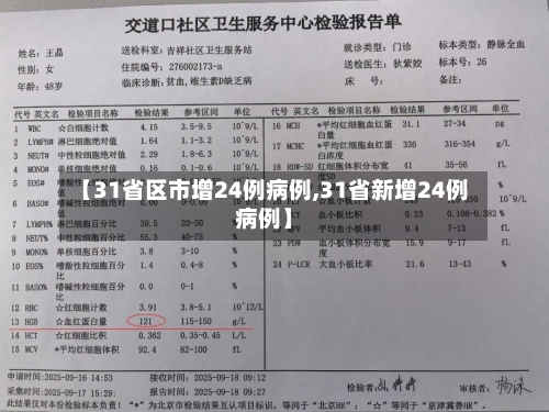 【31省区市增24例病例,31省新增24例病例】-第1张图片