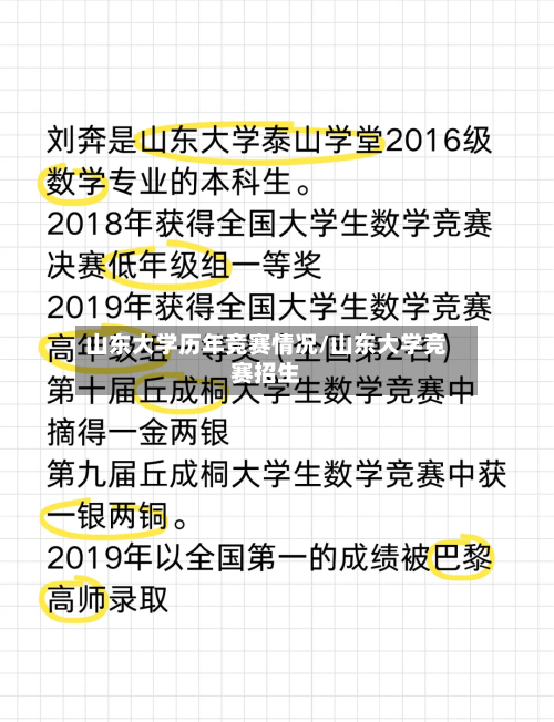 山东大学历年竞赛情况/山东大学竞赛招生-第1张图片