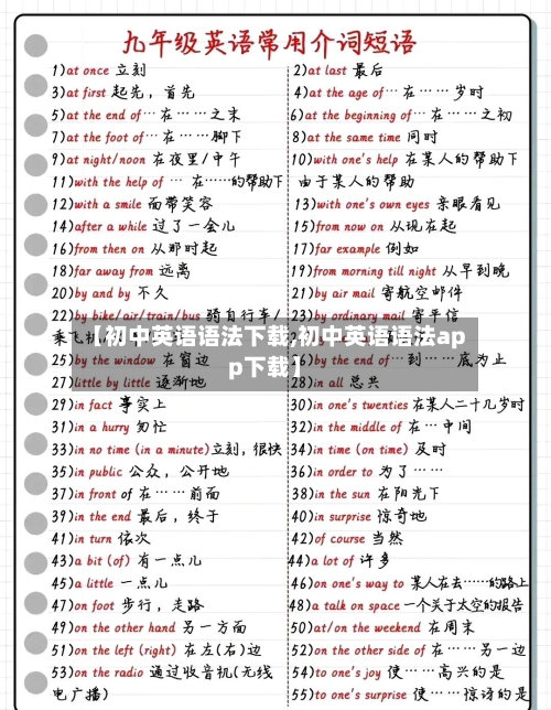 【初中英语语法下载,初中英语语法app下载】-第1张图片