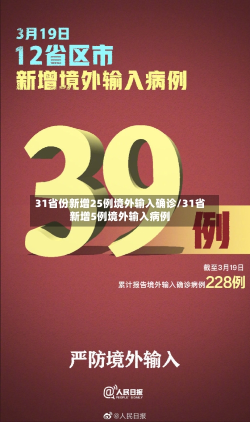 31省份新增25例境外输入确诊/31省新增5例境外输入病例-第1张图片