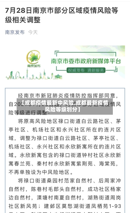 【成都疫情最新中风险,成都最新疫情风险等级划分】-第1张图片