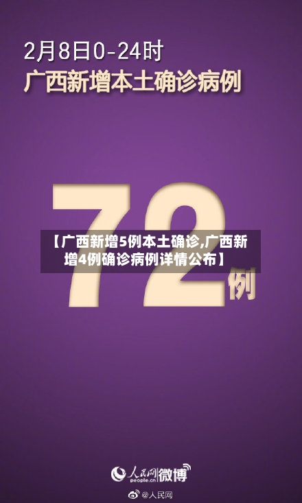 【广西新增5例本土确诊,广西新增4例确诊病例详情公布】-第1张图片