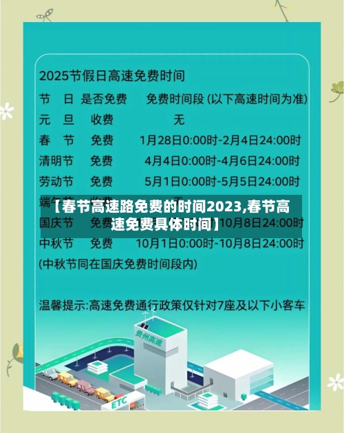 【春节高速路免费的时间2023,春节高速免费具体时间】-第2张图片