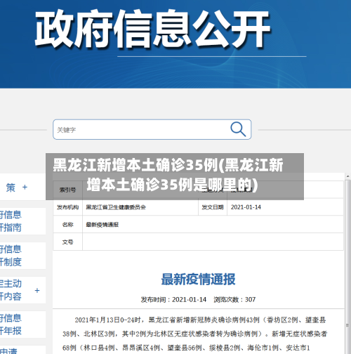 黑龙江新增本土确诊35例(黑龙江新增本土确诊35例是哪里的)-第1张图片