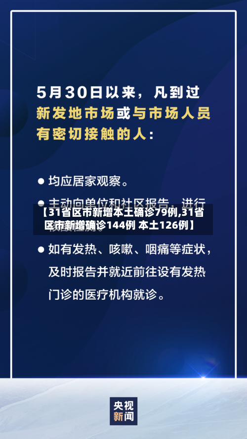 【31省区市新增本土确诊79例,31省区市新增确诊144例 本土126例】-第1张图片