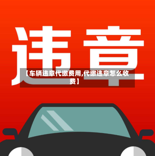 【车辆违章代缴费用,代缴违章怎么收费】-第1张图片
