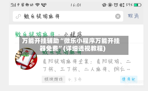 万能开挂辅助“微乐小程序万能开挂器免费”(详细透视教程)-第3张图片