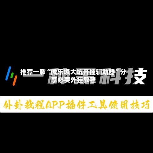 推荐一款“微乐填大坑开挂辅助器”分享必要外挂教程-第1张图片