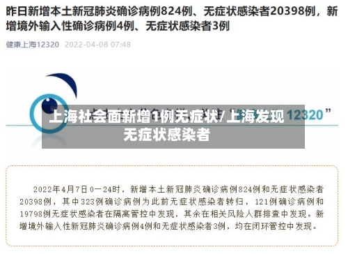 上海社会面新增1例无症状/上海发现无症状感染者-第1张图片