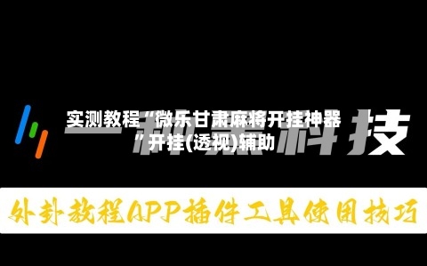 实测教程“微乐甘肃麻将开挂神器”开挂(透视)辅助-第1张图片