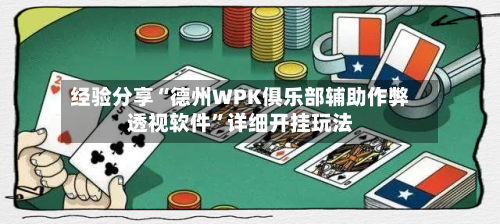 经验分享“德州WPK俱乐部辅助作弊透视软件”详细开挂玩法-第2张图片