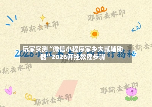 玩家实测“微信小程序家乡大贰辅助器	”2026开挂教程步骤-第1张图片