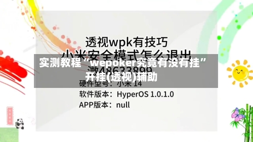 实测教程“wepoker究竟有没有挂	”开挂(透视)辅助-第1张图片