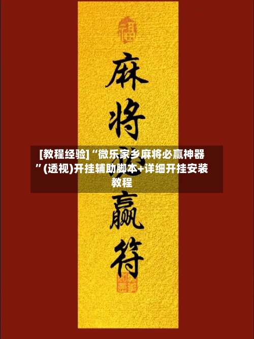 [教程经验]“微乐家乡麻将必赢神器	”(透视)开挂辅助脚本+详细开挂安装教程-第2张图片