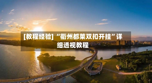 [教程经验] “衢州都莱双扣开挂”详细透视教程-第1张图片