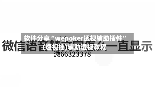 软件分享“wepoker透视辅助插件	”(透视挂)辅助透视教程-第1张图片