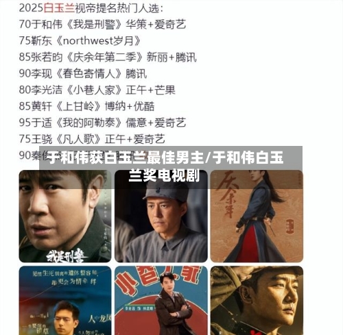 于和伟获白玉兰最佳男主/于和伟白玉兰奖电视剧-第2张图片