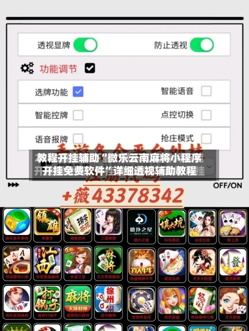 教程开挂辅助“微乐云南麻将小程序开挂免费软件”详细透视辅助教程-第2张图片