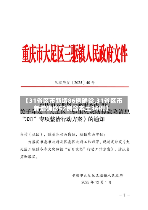 【31省区市新增86例确诊,31省区市新增确诊52例含本土36例】-第3张图片