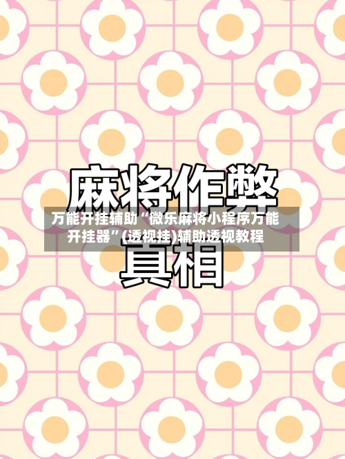 万能开挂辅助“微乐麻将小程序万能开挂器”(透视挂)辅助透视教程-第2张图片