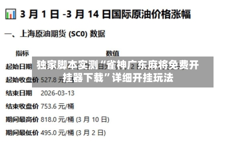 独家脚本实测“雀神广东麻将免费开挂器下载	”详细开挂玩法-第1张图片