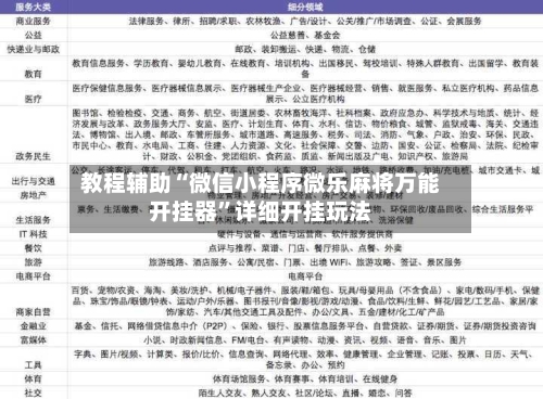 教程辅助“微信小程序微乐麻将万能开挂器”详细开挂玩法-第3张图片