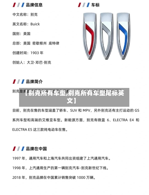 【别克所有车型,别克所有车型尾标英文】-第2张图片