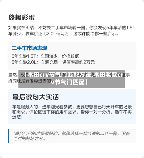 【本田crv节气门匹配方法,本田老款crv节气门匹配】-第3张图片