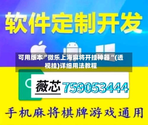 可用版本“微乐上海麻将开挂神器“(透视挂)详细用法教程-第2张图片