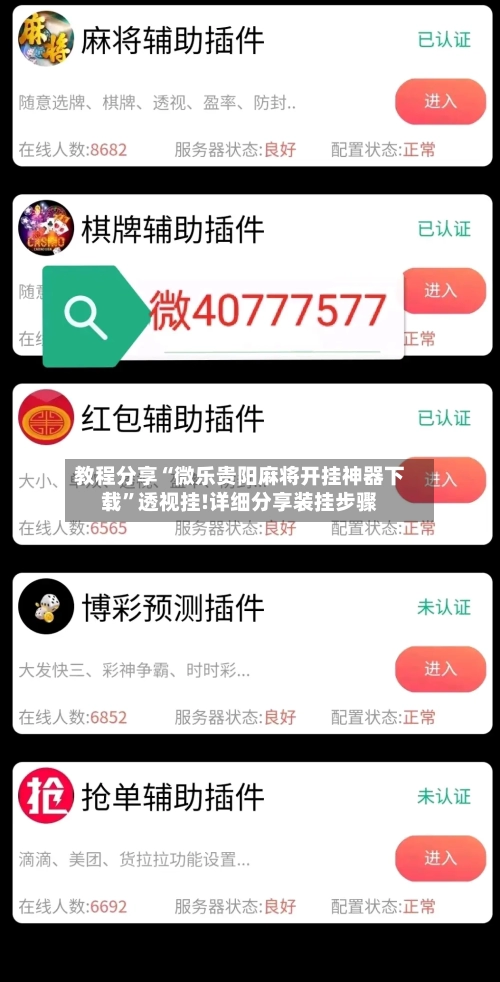 教程分享“微乐贵阳麻将开挂神器下载	”透视挂!详细分享装挂步骤-第1张图片