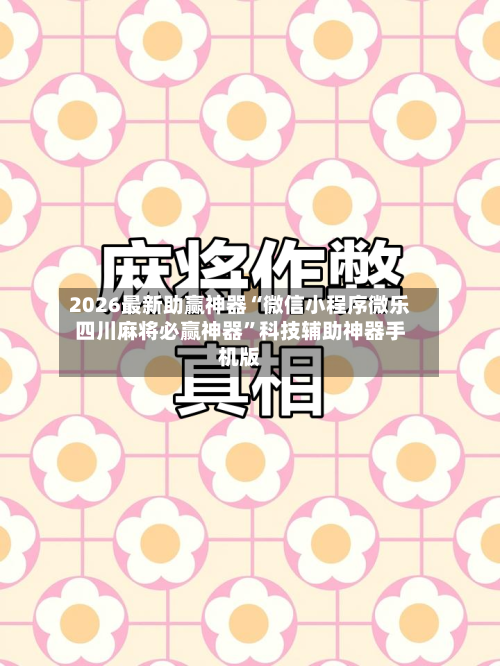 2026最新助赢神器“微信小程序微乐四川麻将必赢神器”科技辅助神器手机版-第1张图片