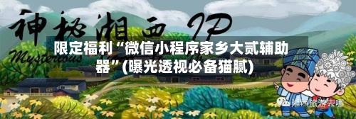 限定福利“微信小程序家乡大贰辅助器	”(曝光透视必备猫腻)-第2张图片