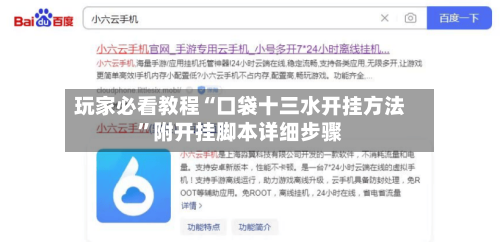 玩家必看教程“口袋十三水开挂方法	”附开挂脚本详细步骤-第2张图片