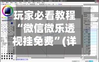 玩家必看教程“微信微乐透视挂免费”(详细透视教程)-第1张图片
