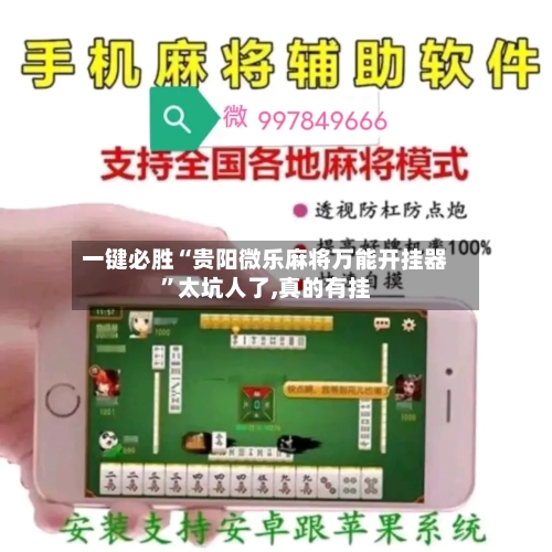 一键必胜“贵阳微乐麻将万能开挂器	”太坑人了,真的有挂-第1张图片