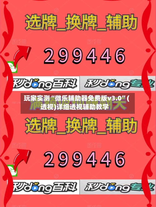 玩家实测“微乐辅助器免费版v3.0”(透视)详细透视辅助教学-第1张图片